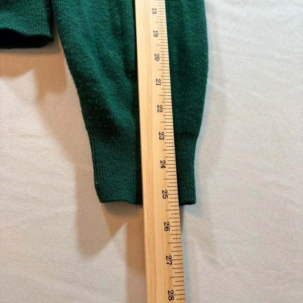 Jantzen V-Neck Sweater Mens XL Green Vintage Made in USA Knit Pullover Classic